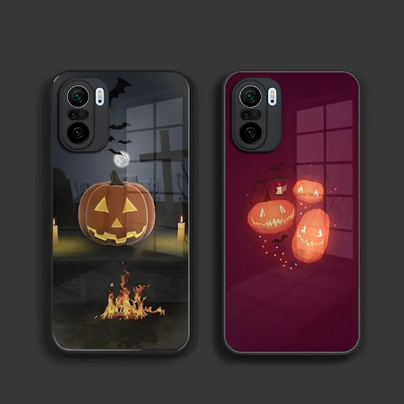 Чехол для телефона с лампой в виде тыквы на Хэллоуин Xiaomi 11X12 Ultra Redmi Note 8 9 T Se Pro 10 Poco F3