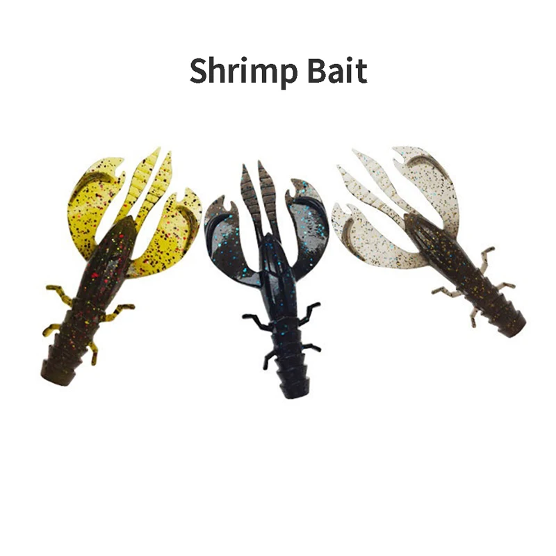 

8PCS/Set Portable Wobbler Silicone Worm Soft Bait Crayfish Fishing Lure Shrimp Shrimp Crayfish Soft Bait