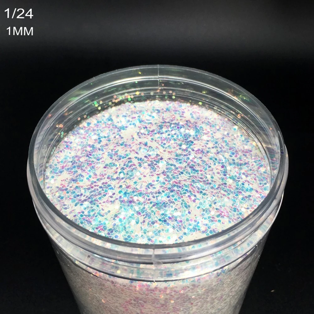 

10ML/Bottle Holographic Nail Glitter Powder 3 Sizes 1mm Iridescent Powder Sequins Dust Nail Art Decoration Glitter Powders KR5