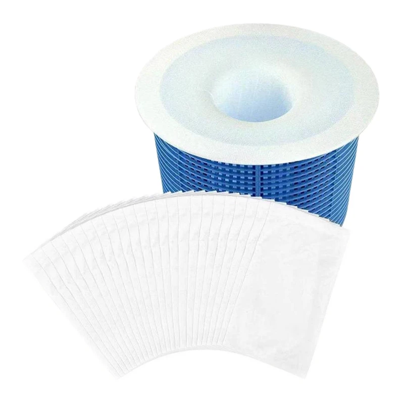 

Pool Skimmer Socks, 25-Pack Pool Filter Basket Saver Socks, Reusable Ultra-Fine Mesh Sock Filter Pool Debris Catcher