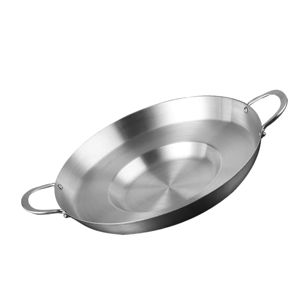 

Non Stick Pan Flat Bottom Concave Gong Pot Child Stainless Steel Tray Stir Fry Skillet Rounded