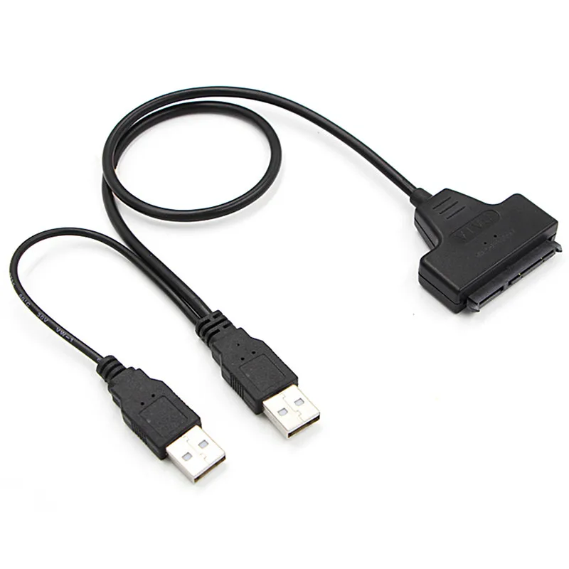 

USB 2.0 SATA 7+15Pin Adapter Converter Cable For 2.5inch HDD Laptop Hard Disk Disk Drive Computer Cables Connectors High Quality