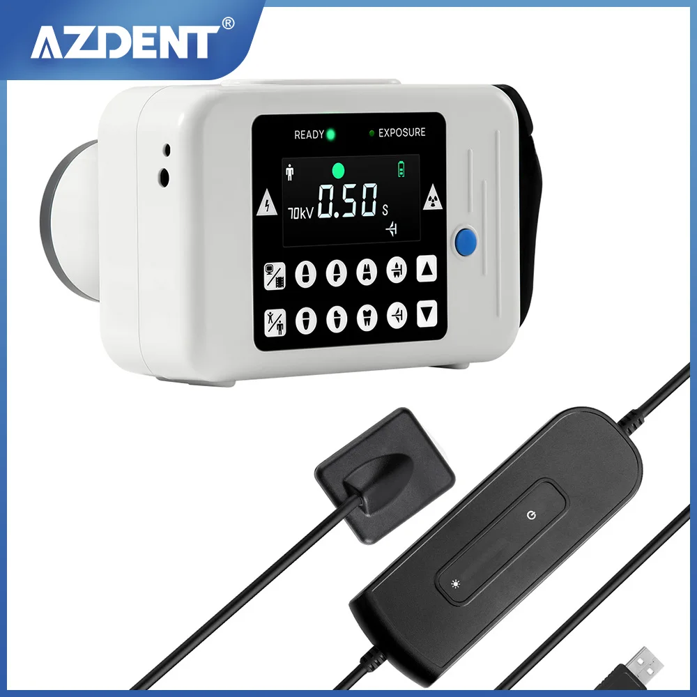 

AZDENT Dental X-Ray Digital Sensor Intra-Oral Imaging Machine Portable High Frequency Dental X Ray Set Dentistry Equipment Tools