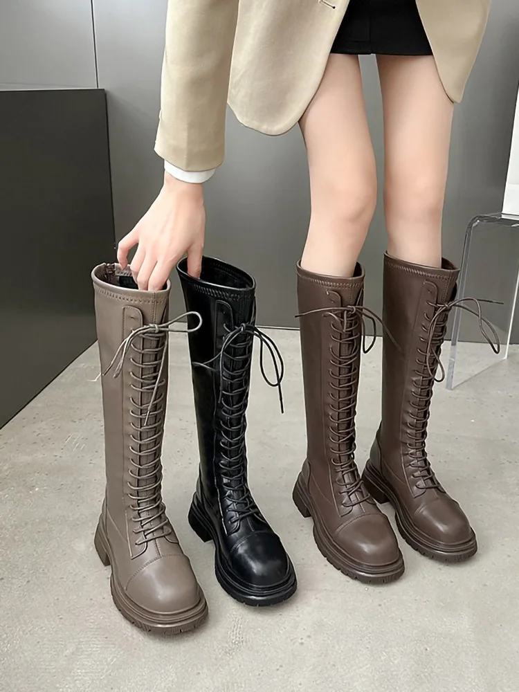 

Womens Sneakers Shoes 2022 Fashion Designer New Heels Basic Rubber Short Plush Rome Med Fabric Zip Solid Round Toe Over-the-Knee
