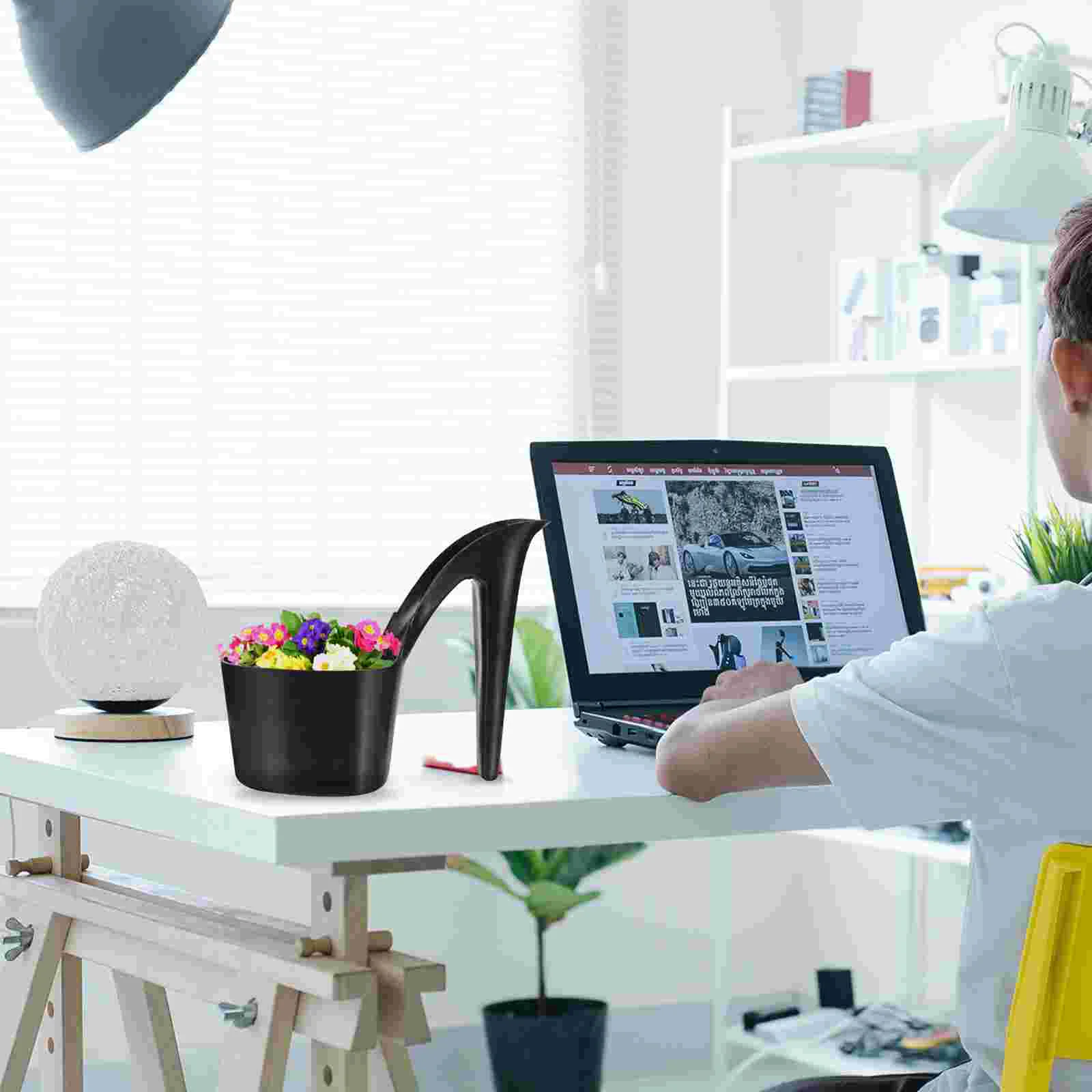 

2 Pcs High Heels Flower Pot Plants Outdoor Pots Succulent Plastic Planting Small