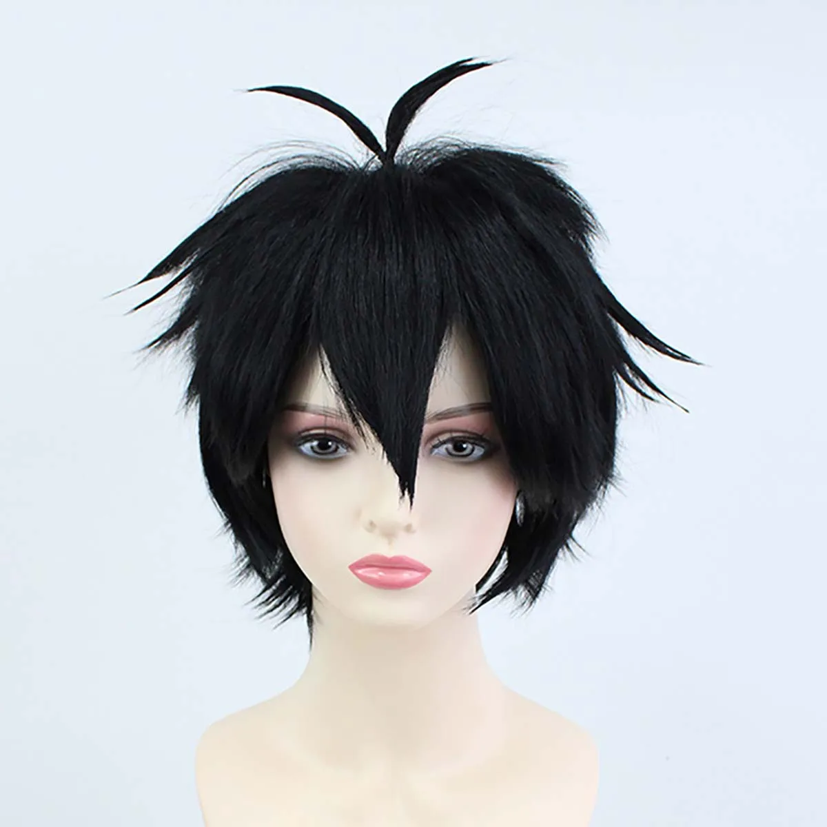 Аниме косплей устойчивый синтетический черный Dan Heng парик