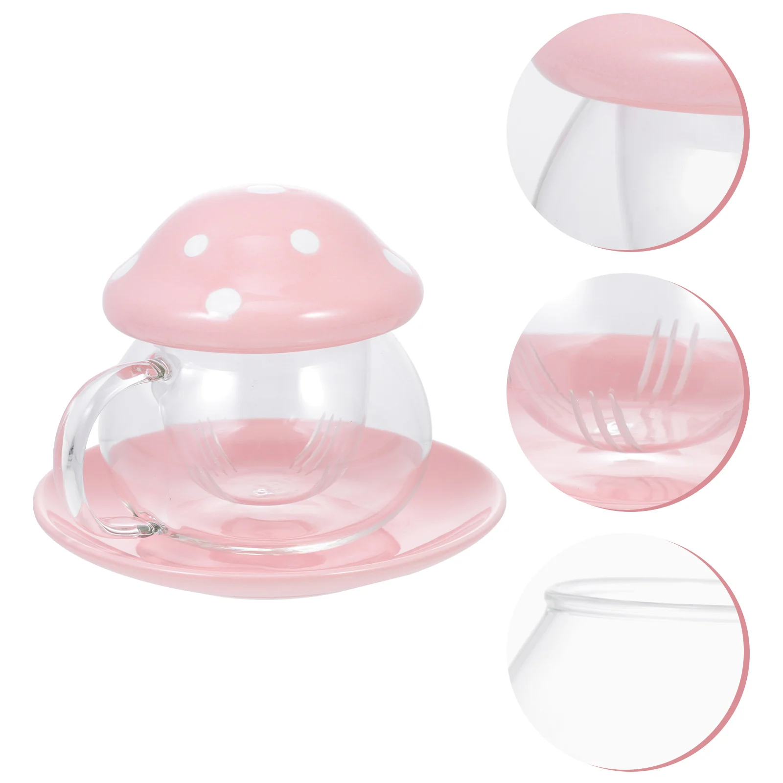 

New Style Mushroom Shape Ceramic Tea Cup Strain Tea Cup Flower Cup for Home