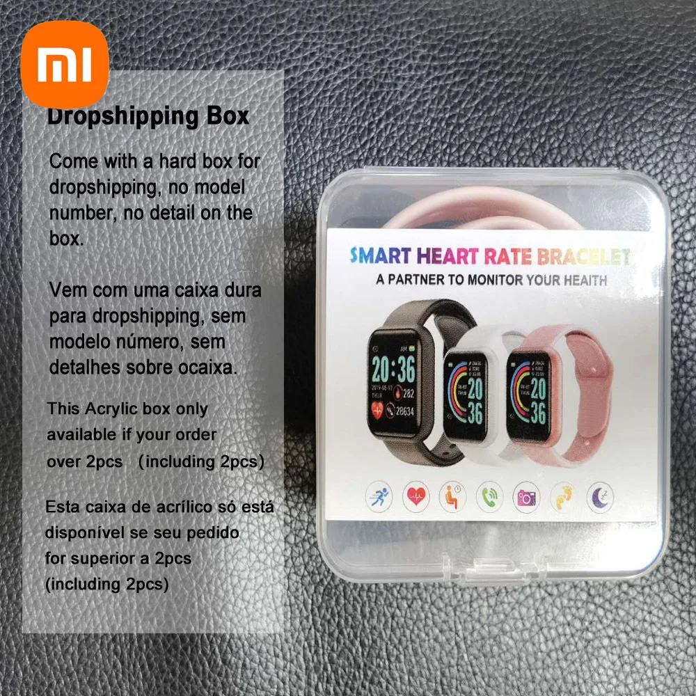 

Xiaomi Smart Bracelet Message Reminder 1.44 Inch Heart Rate Sports Step Counter Y68 Wearable Watch SmartWatch for Android IOS