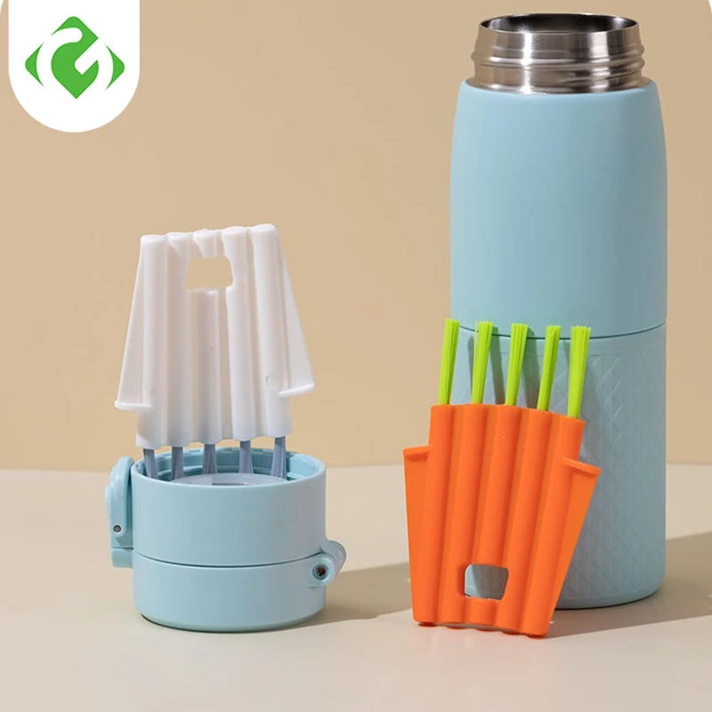 

1PC Bottle Cap Brush Milk Bottle Brush Cup Cover Cleaning Brush Portable Multifunctional Lunch Box Groove Cleaning Brush GUANYAO