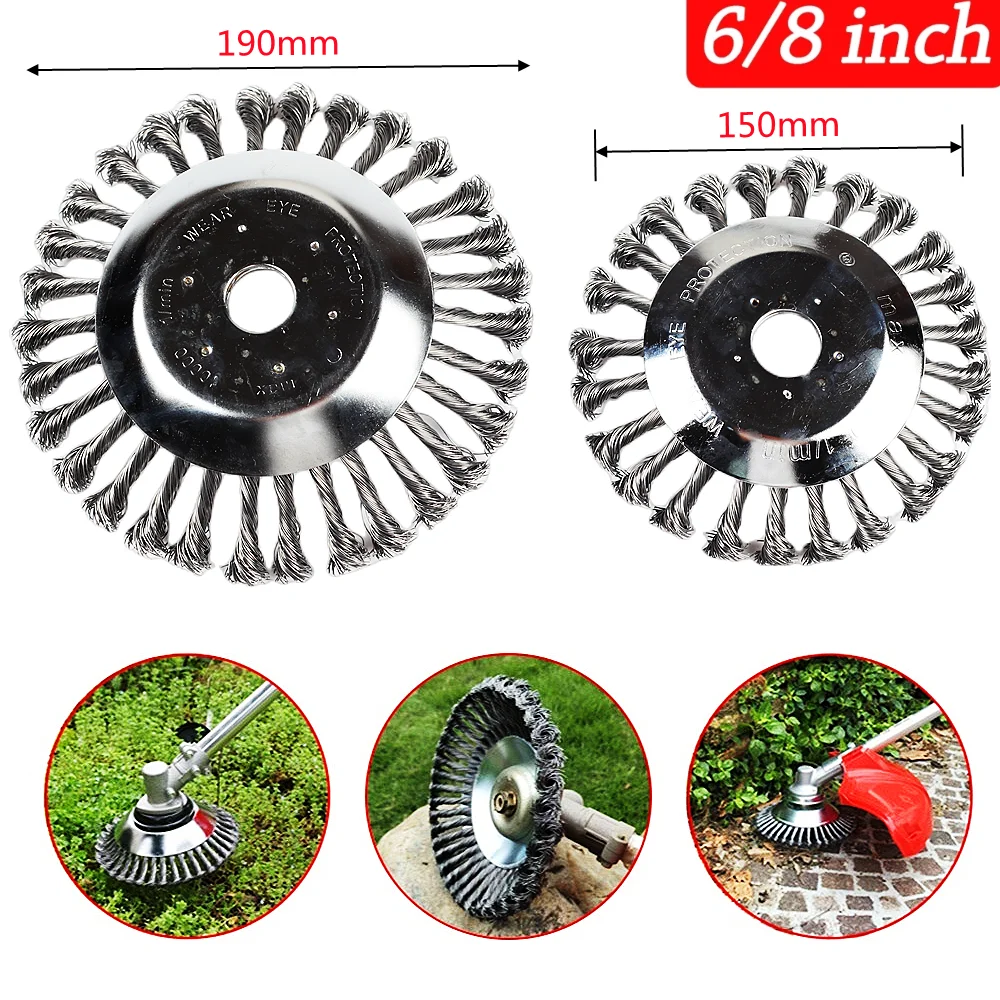 6/8 Inch For Sthil Gearbox Trimmer Head Steel Wired Brushcutter Rounded Edge Weed Grass Cutting Lawnmower Fixing Kit Garden Tool