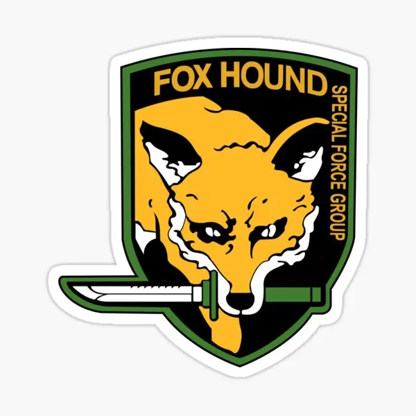 Foxhound Shield Logo  5PCS Stickers for Living Room Luggage Home Laptop Background Window Print Wall Stickers Kid Decor  Anime