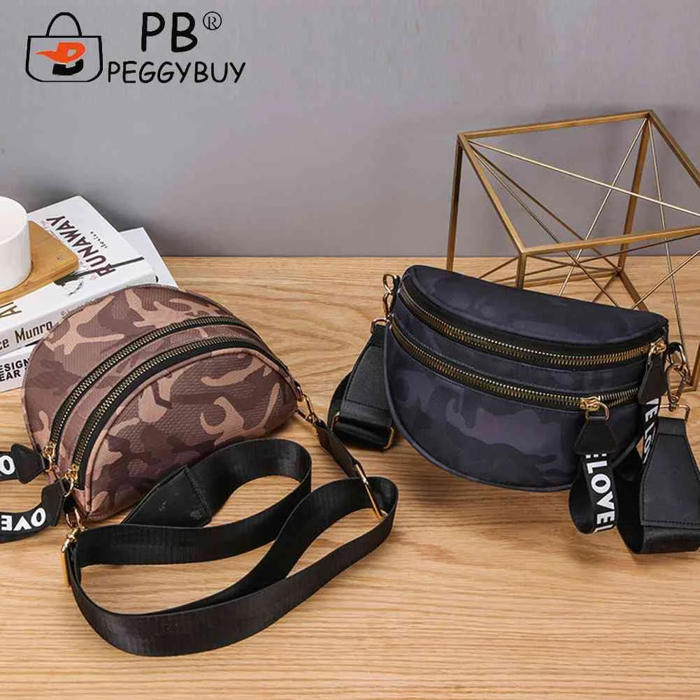 

Нейлоновая поясная сумка, камуфляжный дорожный мессенджер на ремне, Женский широкий пояс на двойной молнии, уличный спортивный чехол для те...