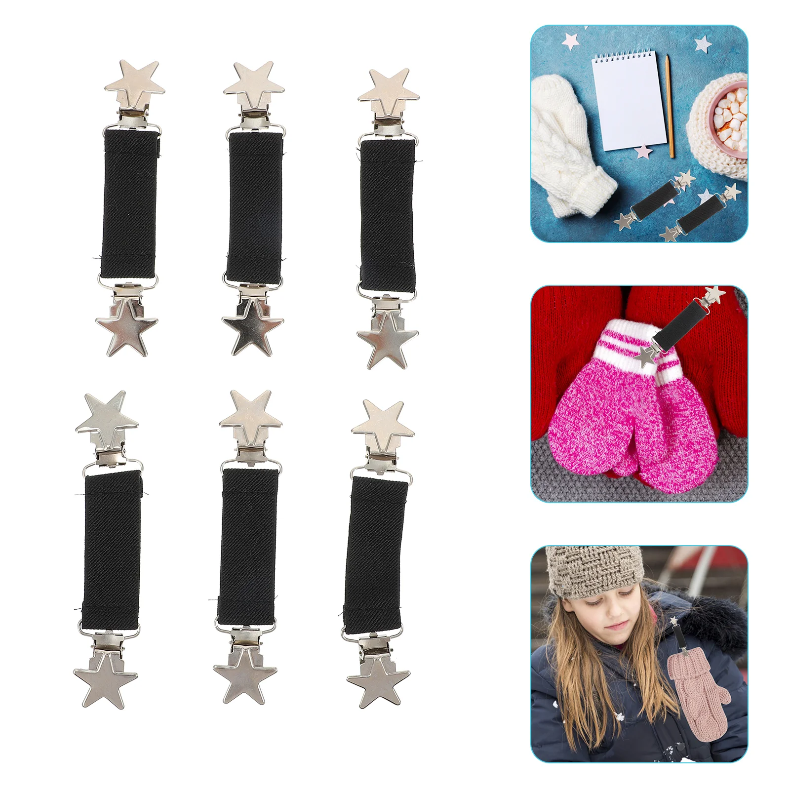

Clips Mitten Elastic Gloves Clip Clamps Glove Metal S Straps Holders Sheet Children Adjustable Kid Butchers Shawl Fixing Kids