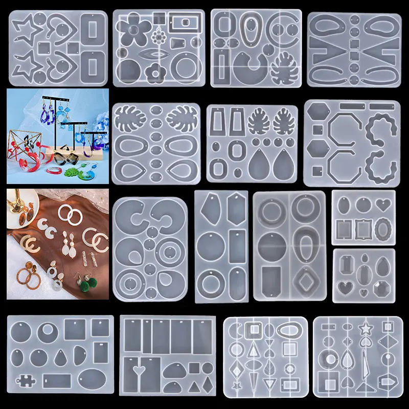 Кулон эпоксидная силиконовая форма круглая в форме сердца из эпоксидной смолы