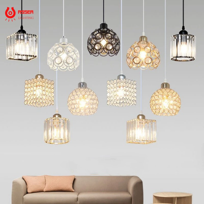 RSSER Modern Nordic 2023 LED Crystal Pendant Lamp Luxury Creative Restaurant Bar Balcony Living Room Metal Crystal Chandelier