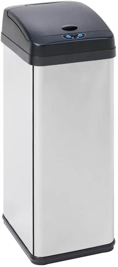 

Stainless Steel Sensor Trash Can, Square, 13 Gallon