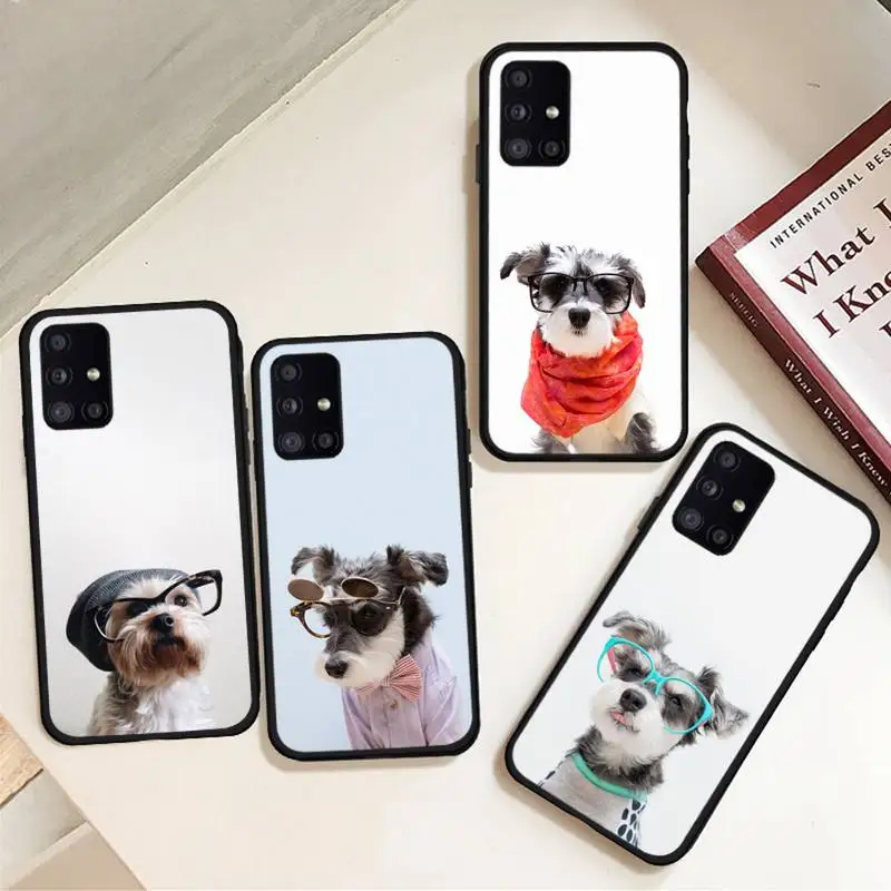 

Schnauzer Dog funny cute animal Phone Case For Samsung galaxy A S note 10 12 20 32 40 50 51 52 70 71 72 21 fe s ultra plus