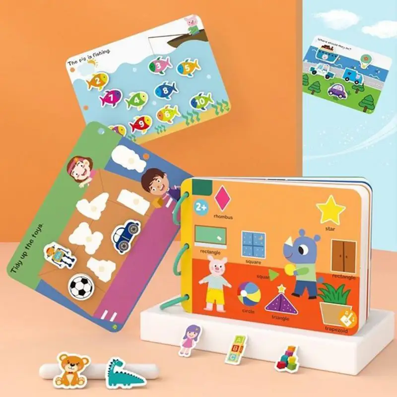 

Игрушки Монтессори Тихая занятая книга для малышей для дошкольных занятий переплетная доска для раннего развития аутизма обучающие игрушк...