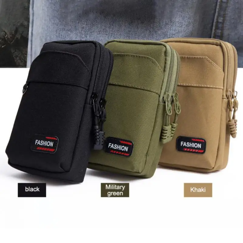 

Outdoor Sports Waist Bag Mobile Phone Bag Carabiner Waterproof Oxford Cloth Running Hiking Climbing Pocket Climbing Equipment