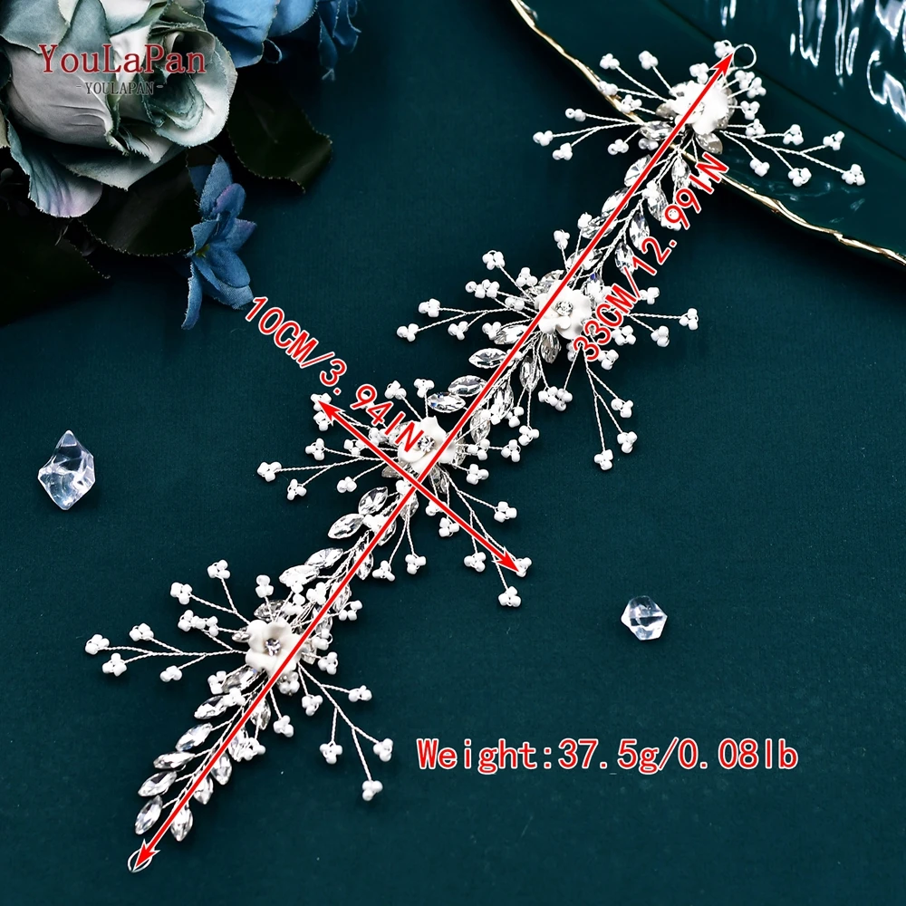 Женская Цветочная повязка на голову с кристаллами