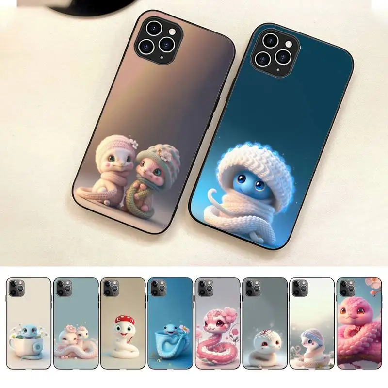 

Snake Cute Cartoon Art Phone Case For Iphone 7 8 Plus X Xr Xs 11 12 13 14 Se2020 Mini Pro Max Case