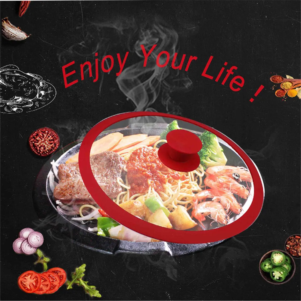 Визуальная Крышка для горшка многофункциональная стеклянная крышка сковороды