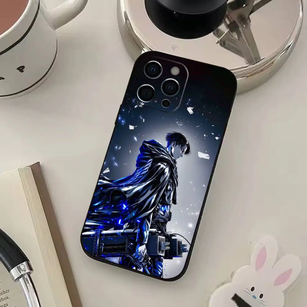 Фото Чехол для телефона L-Levi A-Ackerman из аниме «Атака Титанов» для iPhone 17, 16, 15, 14, 13, 12, 11 Plus, Pro Max, XS, мягкий силиконовый черный чехол №4