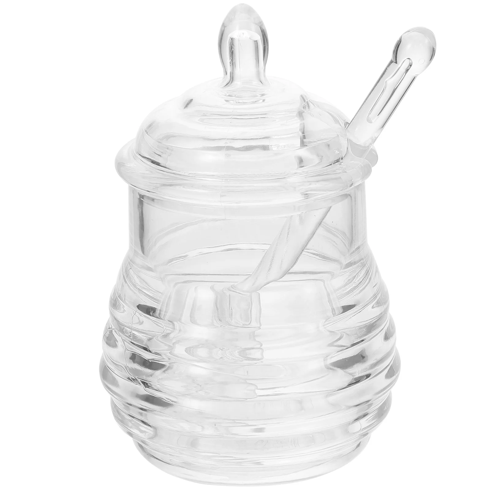 

Honey Jar Potstorage Dispenser Jars Container Pourer Sugar Can Dipper Syrup Condiment Canisterbeehive Bottle Pc Transparent