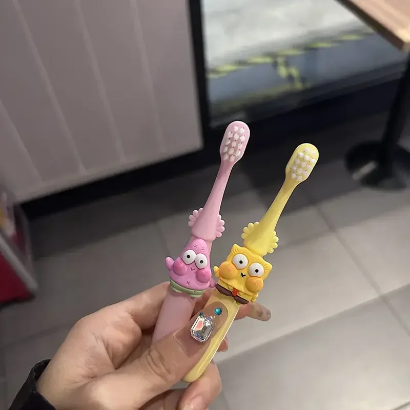 Детская зубная щетка SpongeBob ультратонкая Мягкая антибактериальная защита десен