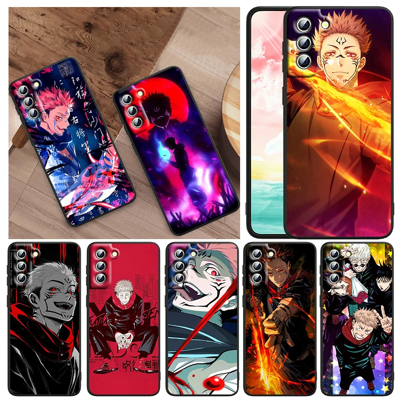 

Jujutsu Kaisen Animation For Samsung Galaxy S22 S21 S20 FE Ultra Pro Lite S10 5G S10E S9 S8 Plus S7 Edge Black TPU Phone Case