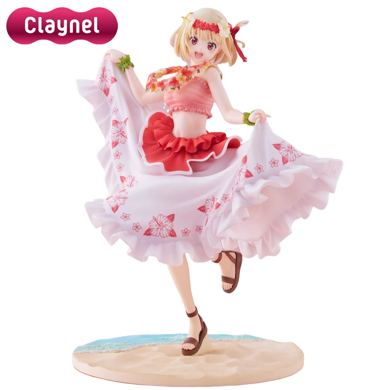 Подлинный оригинальный Claynel Nishikigi Chisato Lycoris Recoil Hawaii Ver. Аниме фигурка Коллекционная