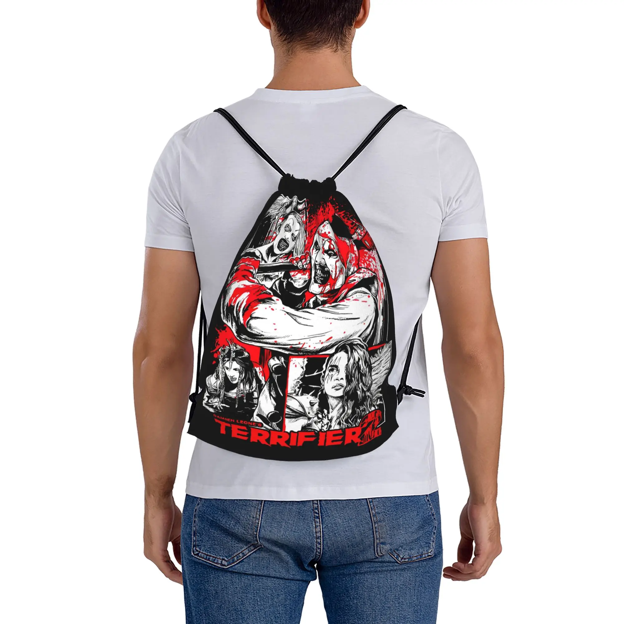 Сумка на шнурке Terrifier 2, забавный спортивный рюкзак для йоги для мужчин, водонепроницаемый рюкзак-мешок, сумки на шнурке (art.: 3920d99e8c493) - 3920d99e8c493