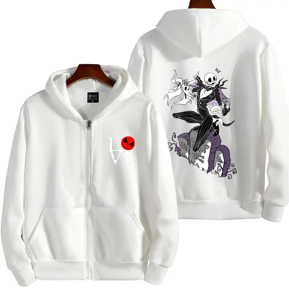 Толстовка с капюшоном принтом Кошмар перед Рождеством