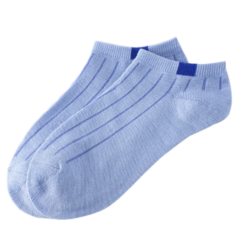 

1 Pair Unisex Women Stripe Cotton Socks Short Ankle Low Cut No-show Casual Soft