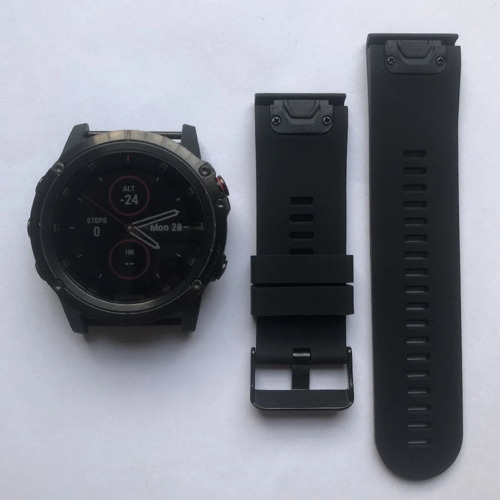 

Original Garmin Fenix5X Plus computer watch Used 90% New GPS Second-hand Supports multiple languages Out Front Mount Case ADLC