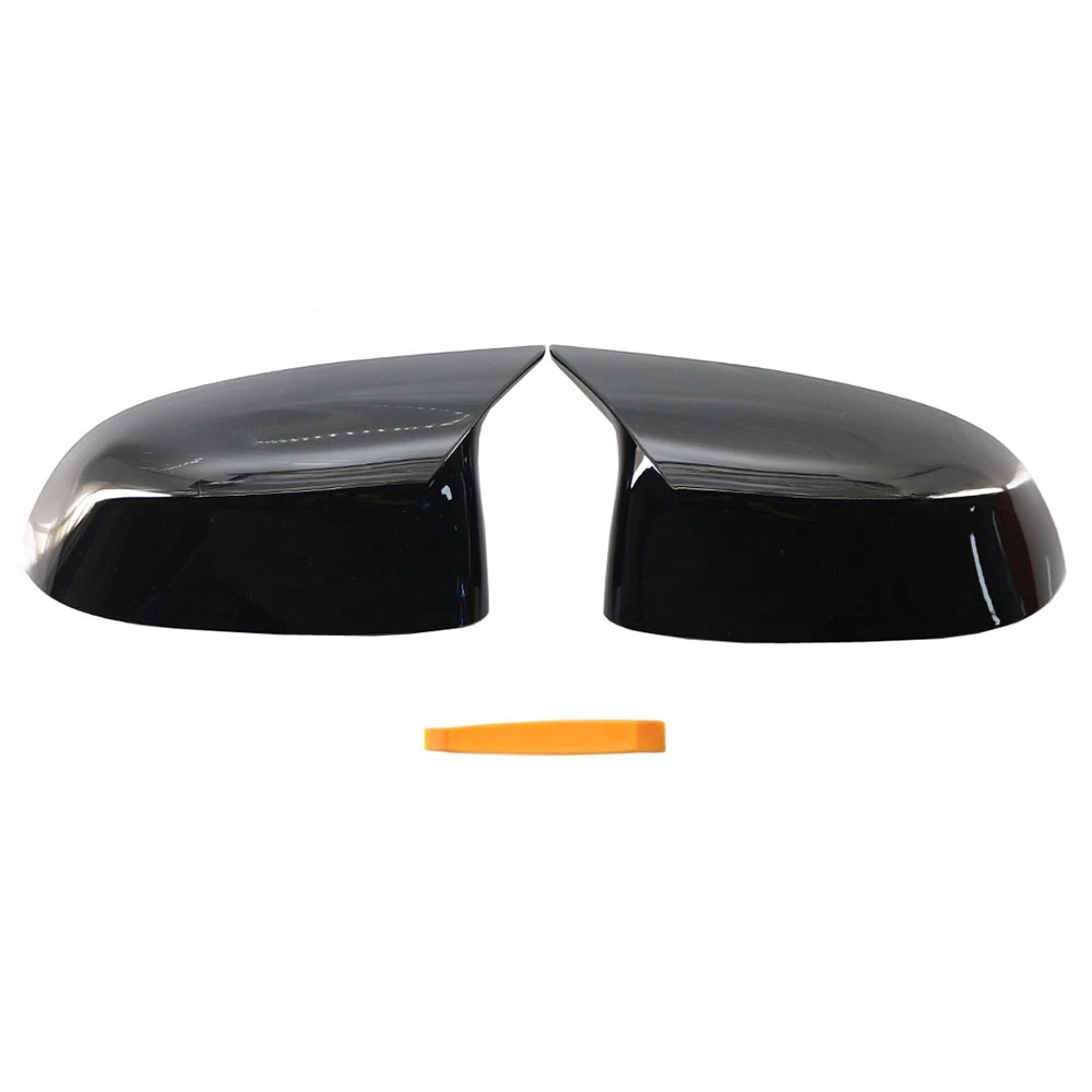 

2Pcs Car Side Door Ox Horn Rearview Mirror Cover Caps for -BMW X3 G01 X4 G02 X5 G05 X6 G06 X7 G07 2018-2021 M Style