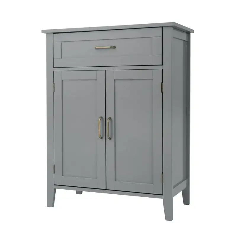 

Mid Wooden Floor Storage Cabinet, Gray