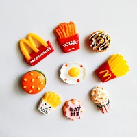 cute french fries hamburger cartoon creative three dimensional magnetic clasp refrigerator magnets magnets home decor