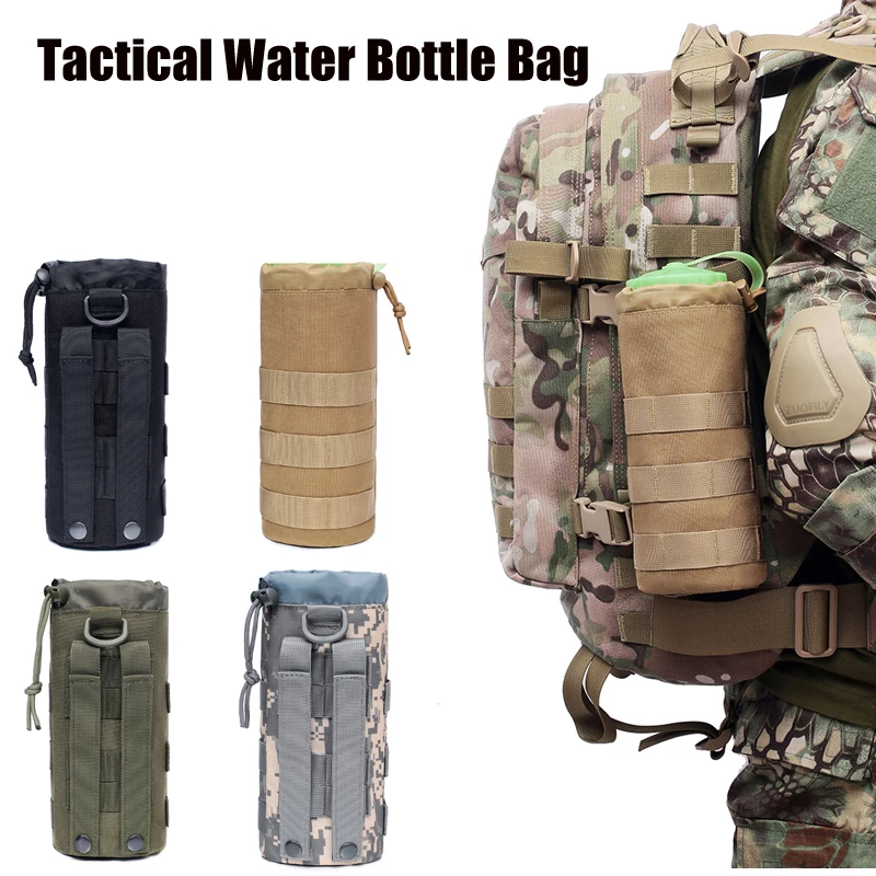

Molle Water Bottle Holder for Military Tactical Backpack Belt High Quality Hiking Camping Carrier Pouch Waist Bag Travel Kits