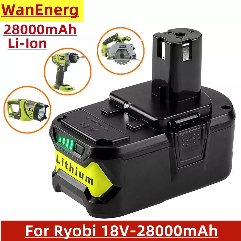 

Hoge Capaciteit 18V 28000Mah Li-Ion Voor Ryobi Hot P108 RB18L40 Oplaadbare Batterij Power Tool Batterij Ryobi Een