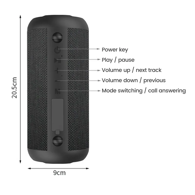 Hi-Fi Bluetooth Speaker Portable Subwoofer Outdoor Waterproof  High Power TWS Speaker Music Vibration 3600mAh Drop-proof enlarge