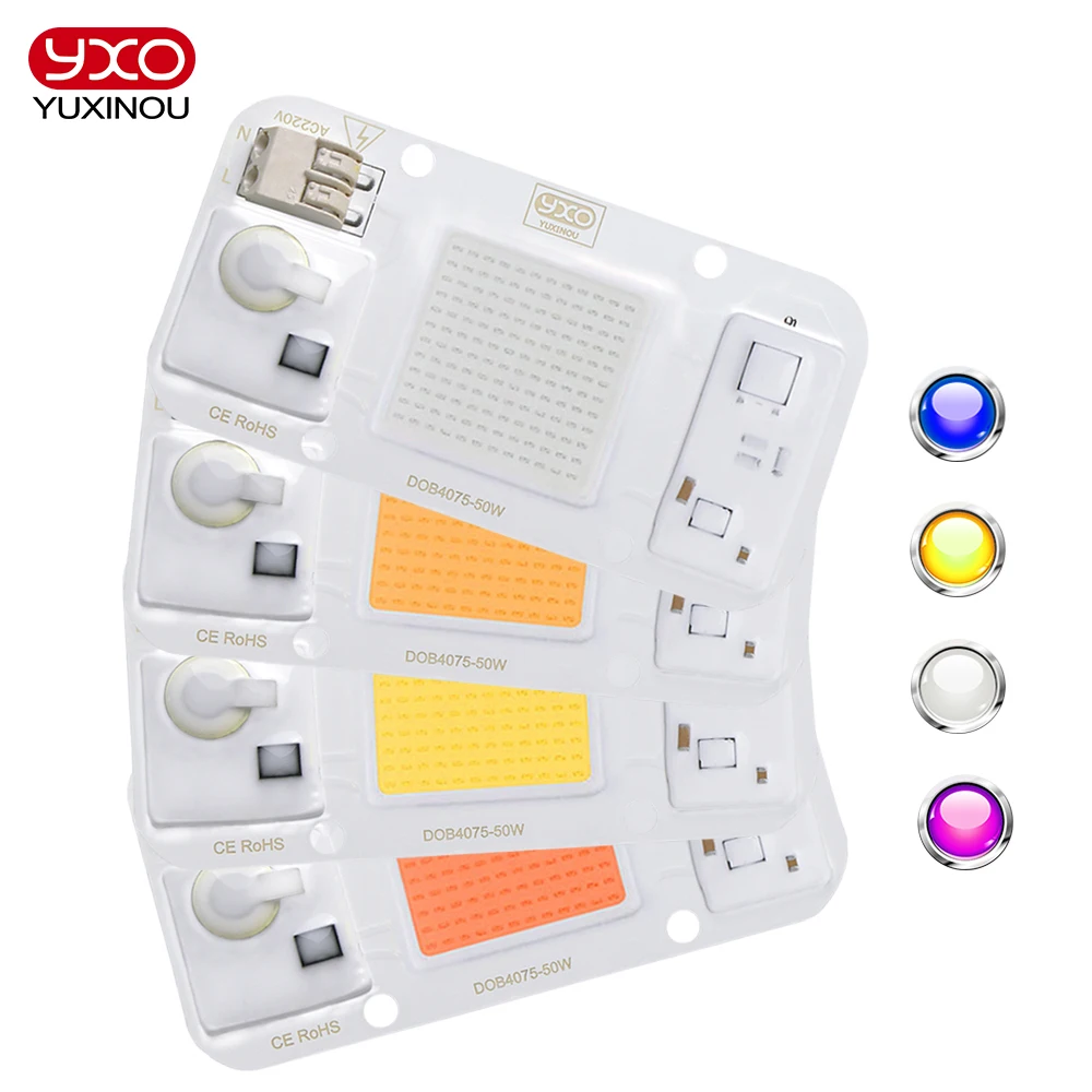 10 шт. светодиодная лампа полного спектра для выращивания растений 50 Вт 380-нм -