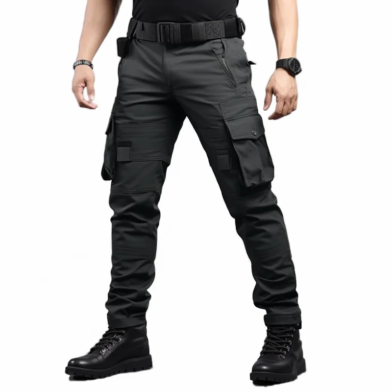 

Men's Straight City Tactical Cargo Pants Multiple Pockets