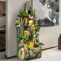 yj artificial mountain and fountain home waterscape decoration humidifier large floor office decorations