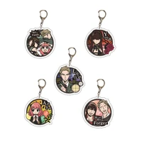 anime aspy x family keychain acrylic car keychain on backpack cartoon figure key holder chain ring jewelry bag pendant accessory