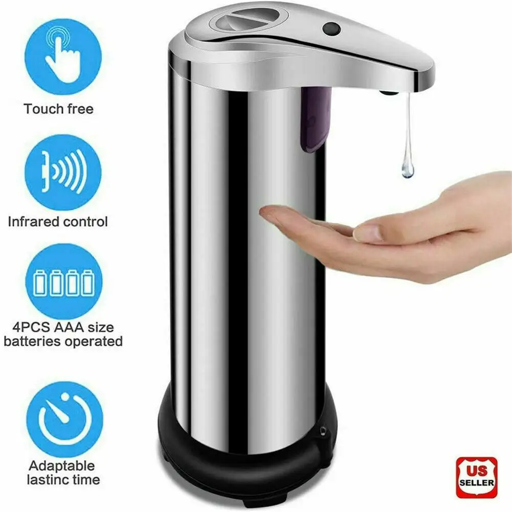 

250ml Automatic Soap Dispenser -in Infrared Sensor Handsfree Touchless Stainless Steel For Kitchen Bathroom Toilet