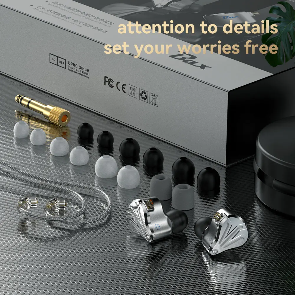 TRN BAX 2EST + BA 1DD гибридные металлические наушники в ухо IEM HIFI DJ монитор для бега