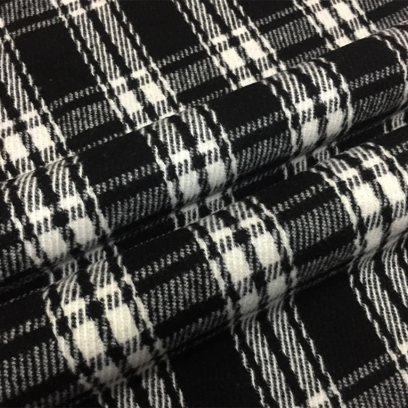 

Шерстяная ткань, черно-белая твидовая ткань Европейского Бренда, модное пальто, ткани, дизайнерская ткань, Alibaba Express, измеритель