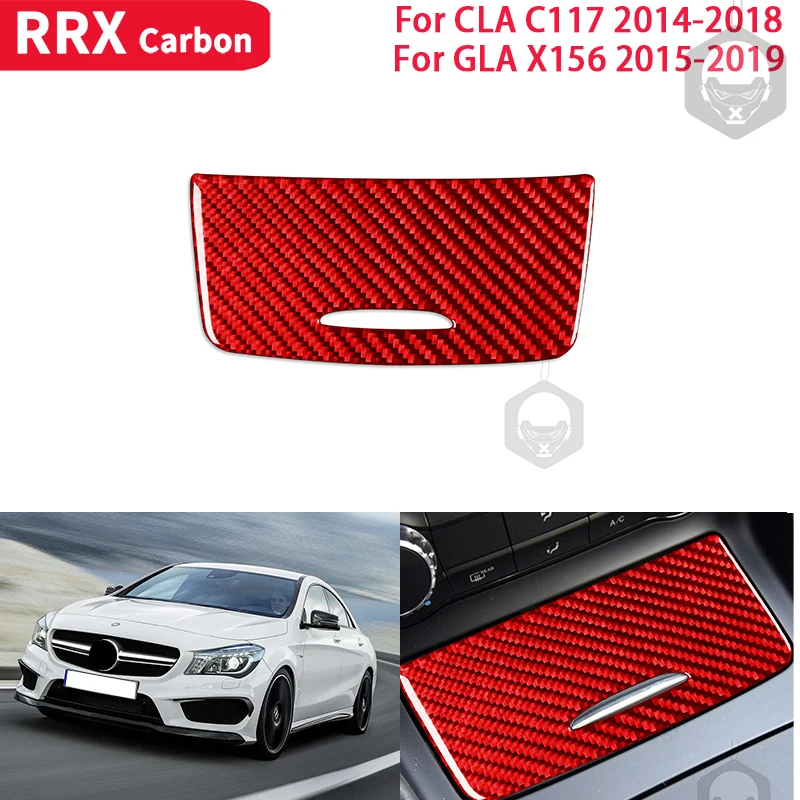 

Интерьерная пепельница из настоящего углеродного волокна RRX, наклейка на обложку пепельницы для Mercedes Benz CLA C117 GLA X156 2014-2019