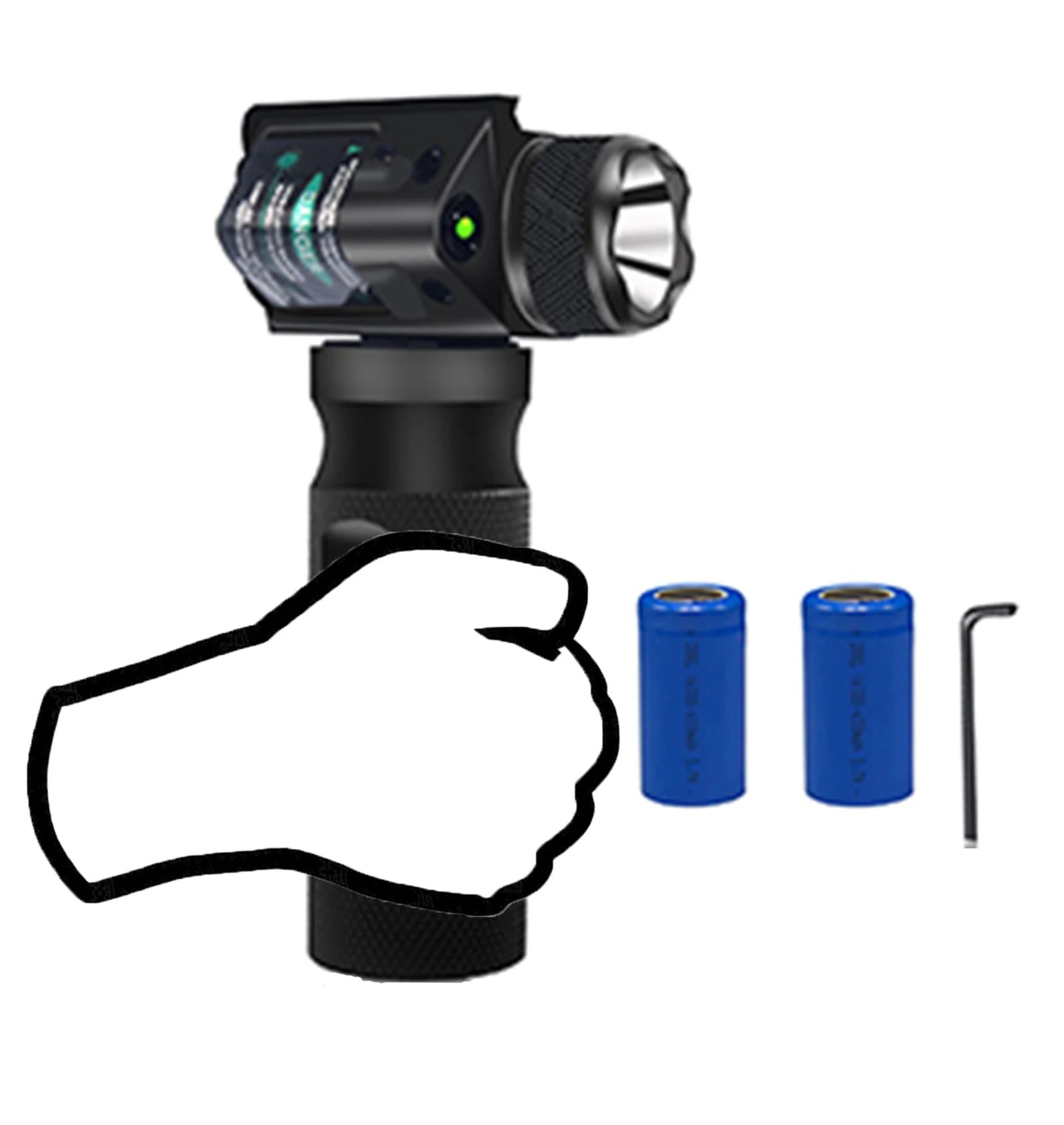 

Tactical Fore grip light LED Flashlight hang strong LED flashlight grip aluminum alloy flashlight tactical flashlight